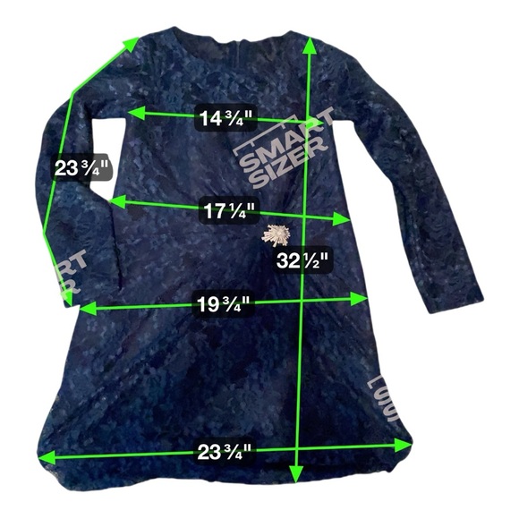 Elegant hand tailored Navy Lace Dress. Mother of the bride. Special occasion - Picture 6 of 8